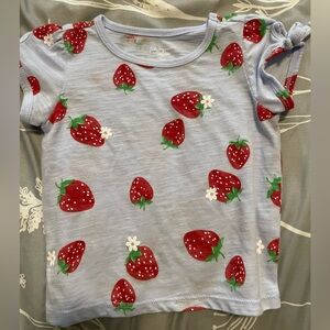 NWOT First Impressions Red Strawberry Print Kids Tee